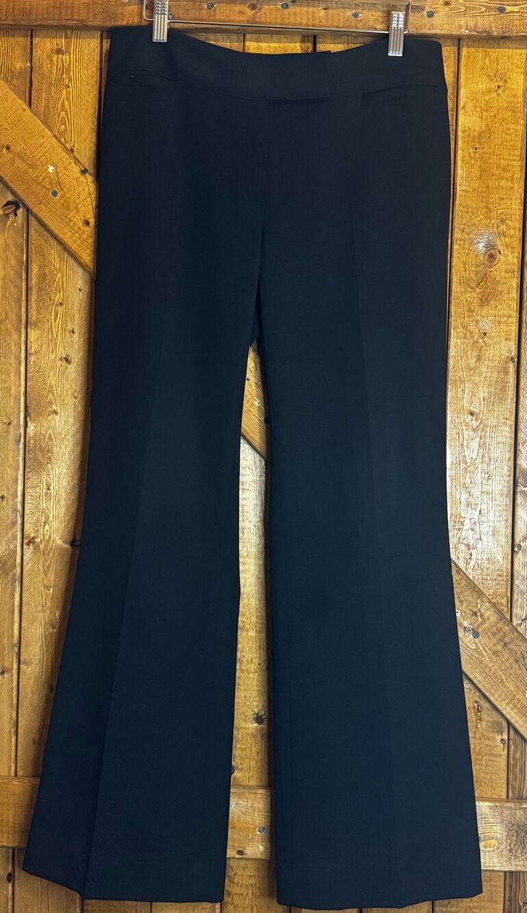 Lafayette 148 New York Black Dress Pants Wool Designer Stretch Trousers Sz 8